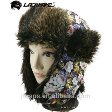 Изготовленная на заказ женская искусственная меховая зимняя шапка-ушанка